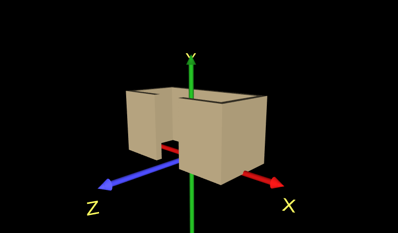Figure 15.10 Extruded Room With Axes