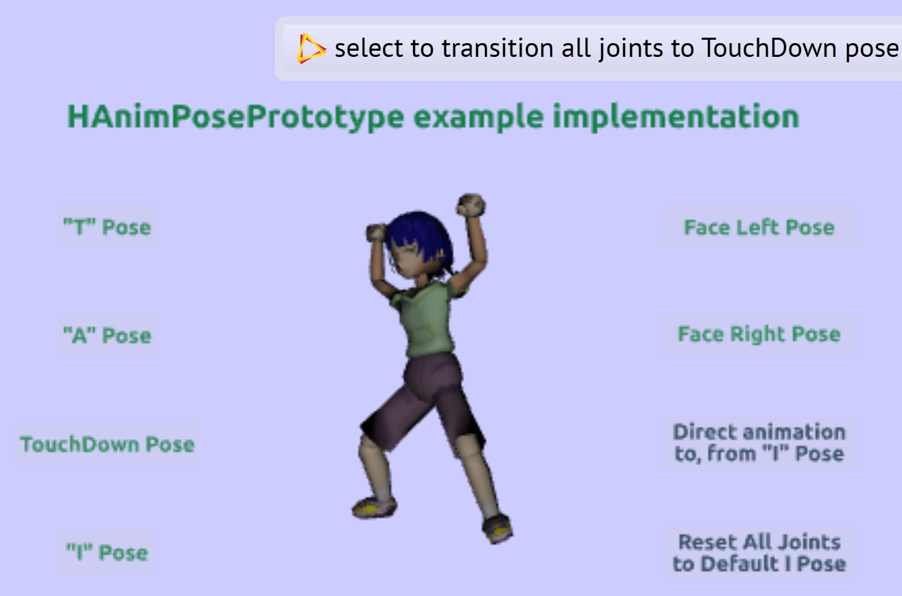 HAnimPose Example, TouchDown