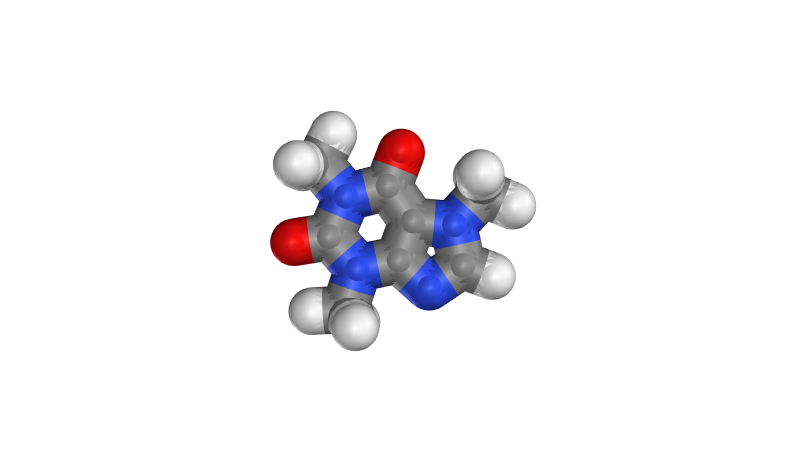 [1] CaffeinePubChem2519SticksColor.x3d view 0