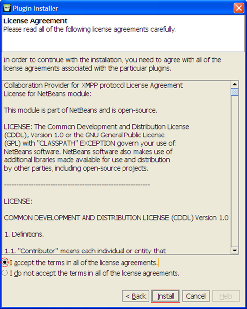 Netbeans Plugin License Agreement